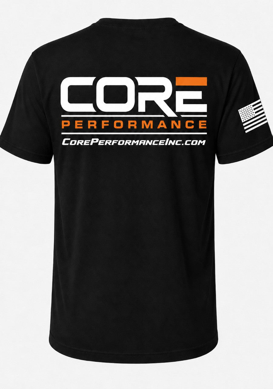 CORE Performance Black W/ Fox Orange Tee