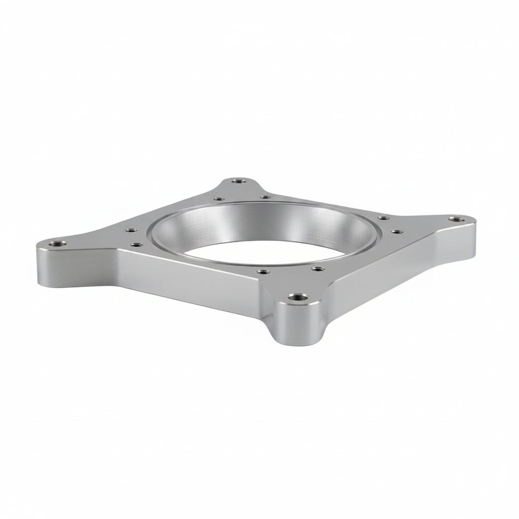CORE 90MM - 105MM BILLET LS THROTTLE BODY TO 4150 INTAKE MANIFOLD ADAPTER