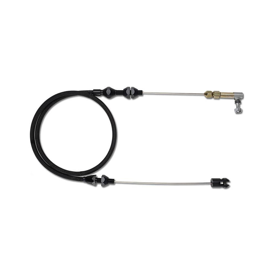 LOKAR BLACK STAINLESS HI-TECH THROTTLE CABLE KIT GM LS1 / RAM JET 350