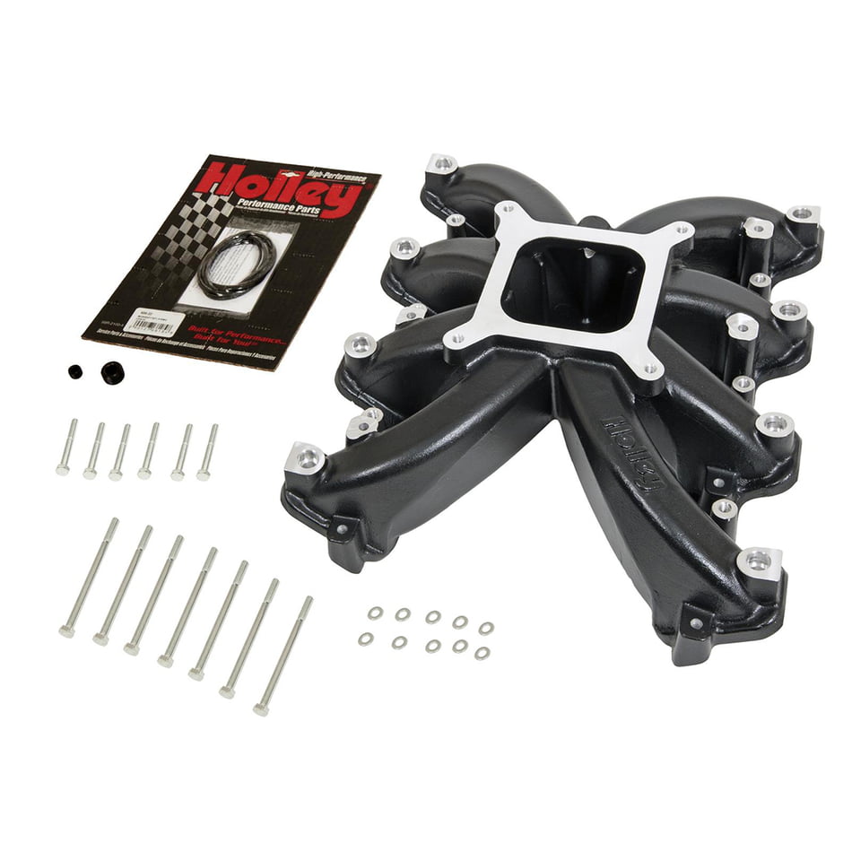 HOLLEY EFI LS3/L92 SINGLE PLANE MID-RISE EFI INTAKE MANIFOLD BLACK