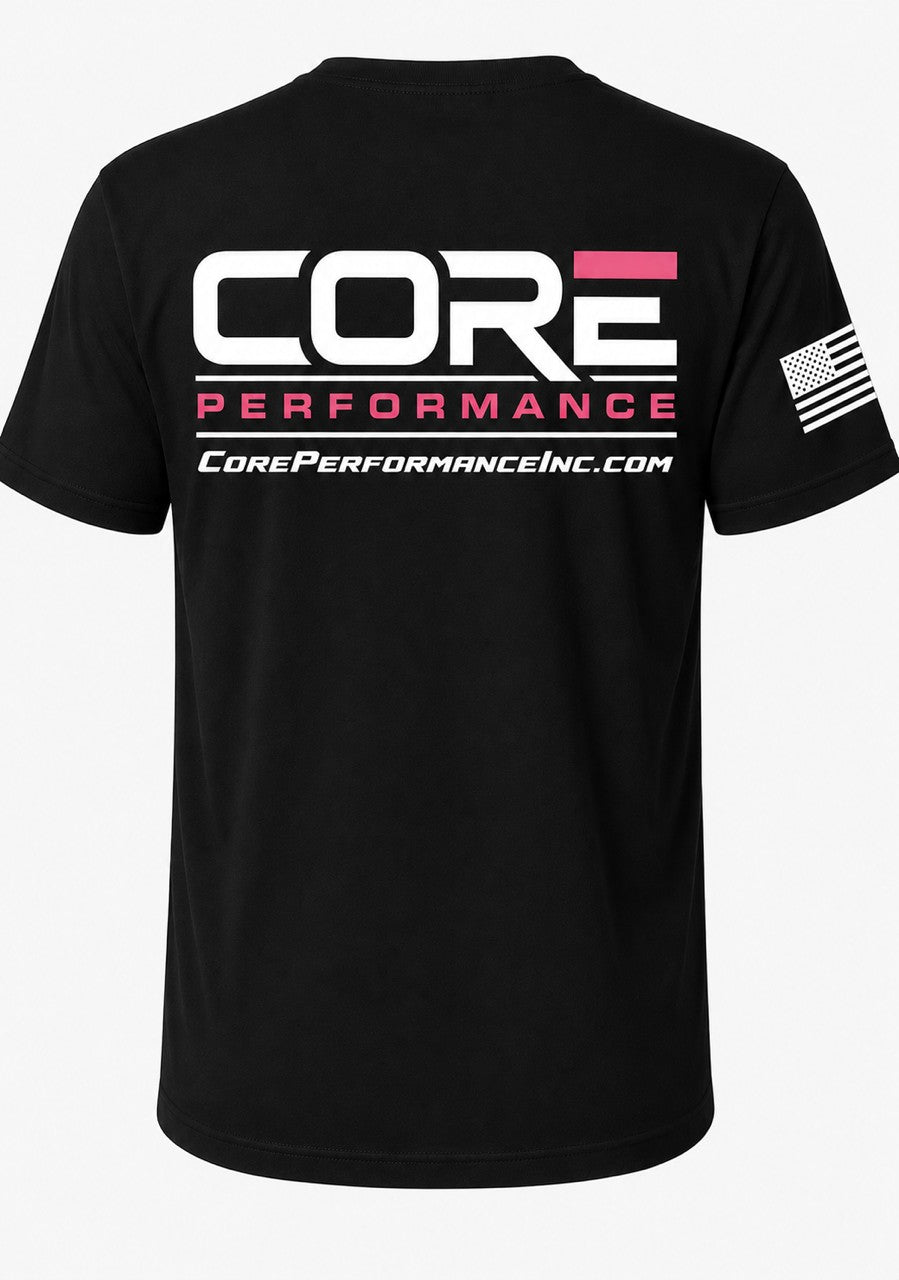 CORE Performance Black W/ Hot Pink Tee