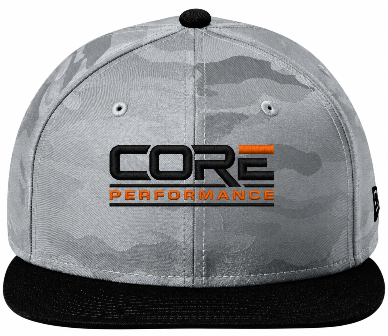 CORE Performance BLK/GREY CAMO W/ ORANGE Hat