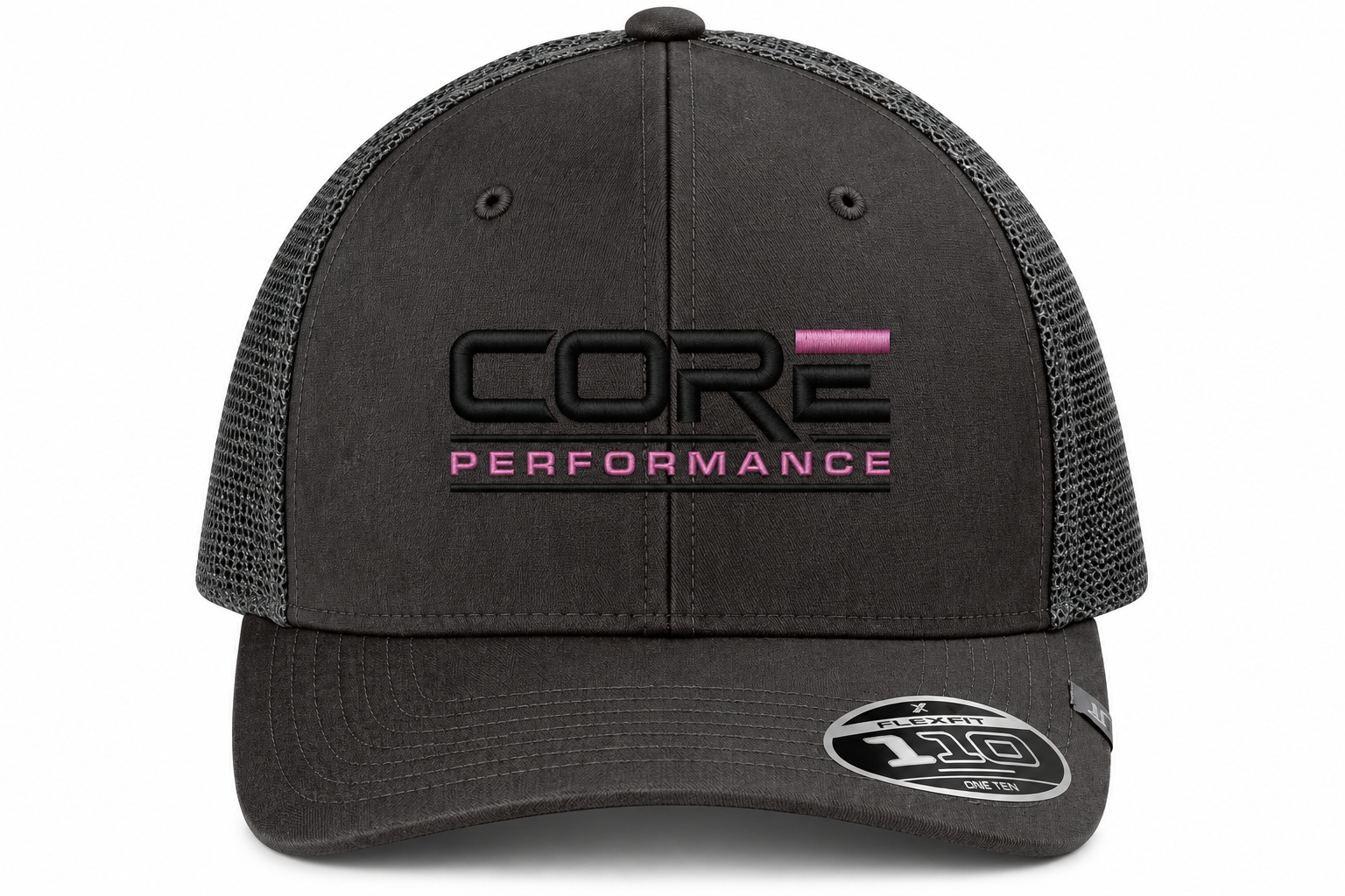 CORE Performance BLACK HEATHER W/ PINK Hat