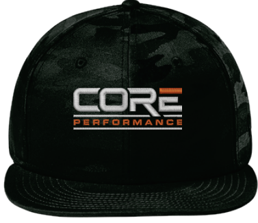 CORE Performance BLK/BLK CAMO W/ ORANGE Hat