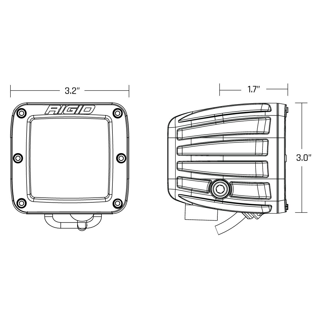 RIGID D-Series PRO Spot Amber PRO Pods Pair