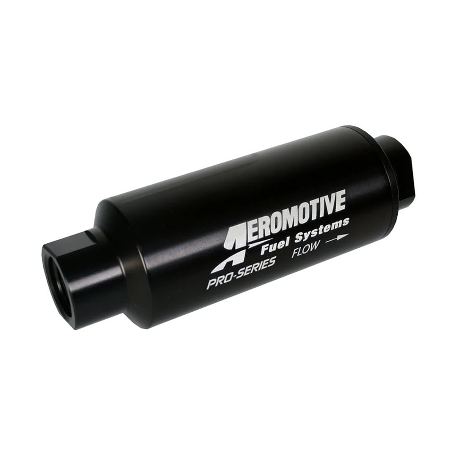 AEROMOTIVE PRO SERIES 10 MICRON MICROGLASS, ORB-12 BLACK FUEL FILTER