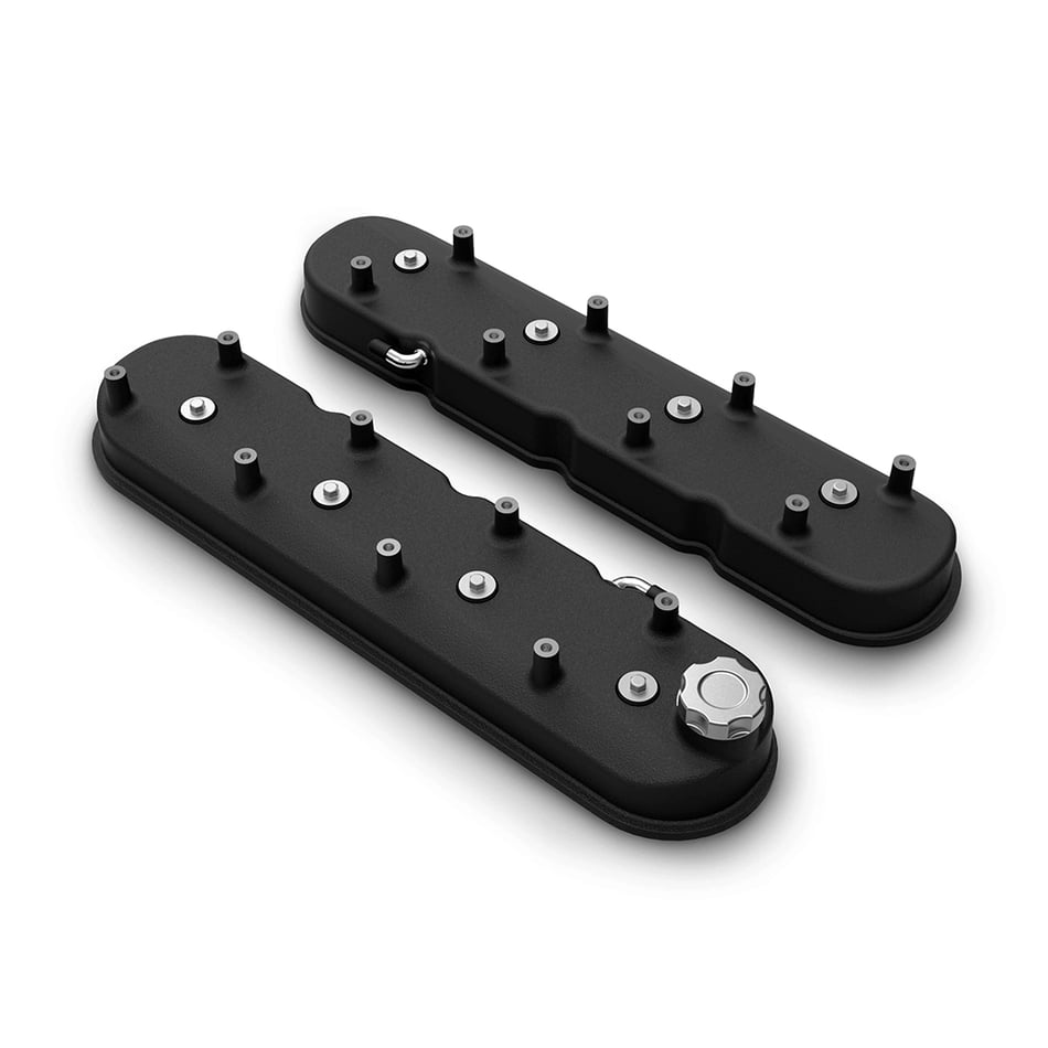 HOLLEY ALUMINUM LS1 LS2 LS3 LS6 LS7 TALL VALVE COVERS BLACK CRINKLE