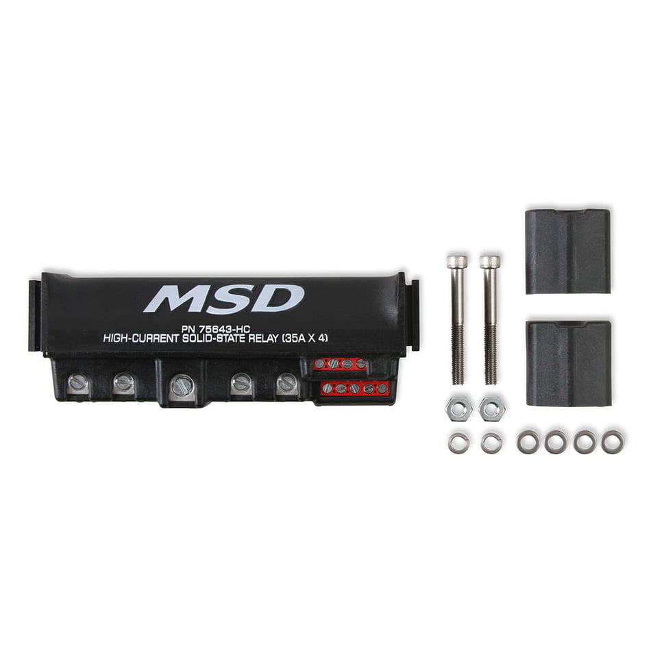 MSD HIGH-CURRENT SOLID-STATE RELAYS 4 CHANNELS 20/35 AMPS EACH BLACK