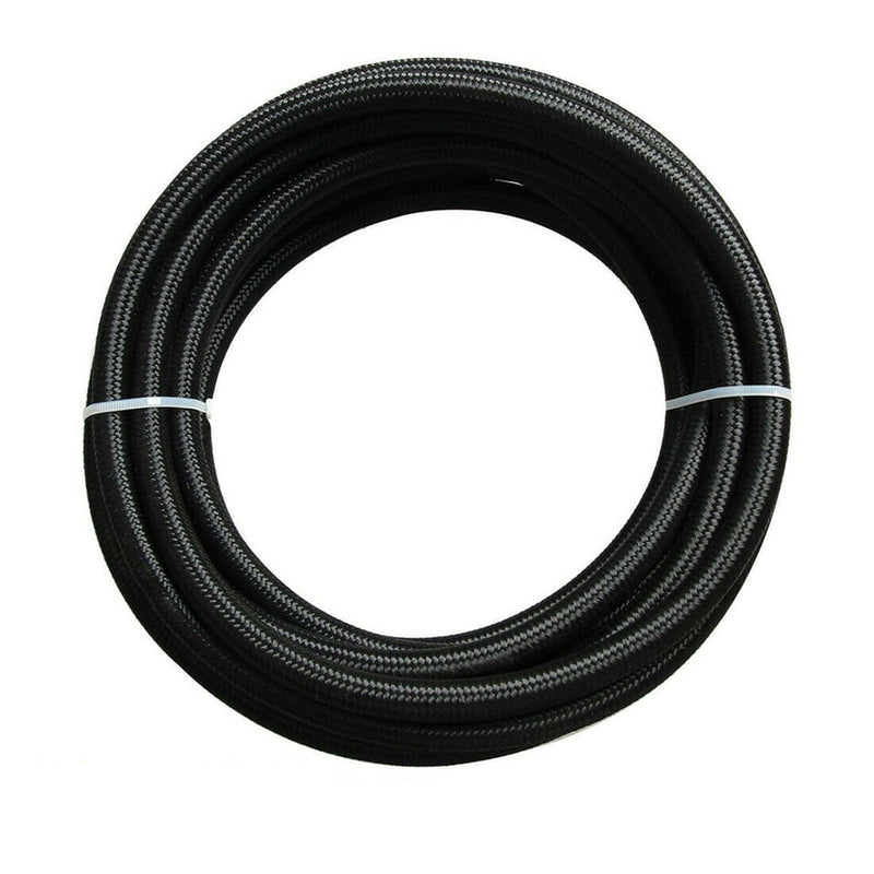 CORE BLACK NYLON COVERED BRAIDED STAINLESS STEEL HOSE -10 AN CUT TO SIZE