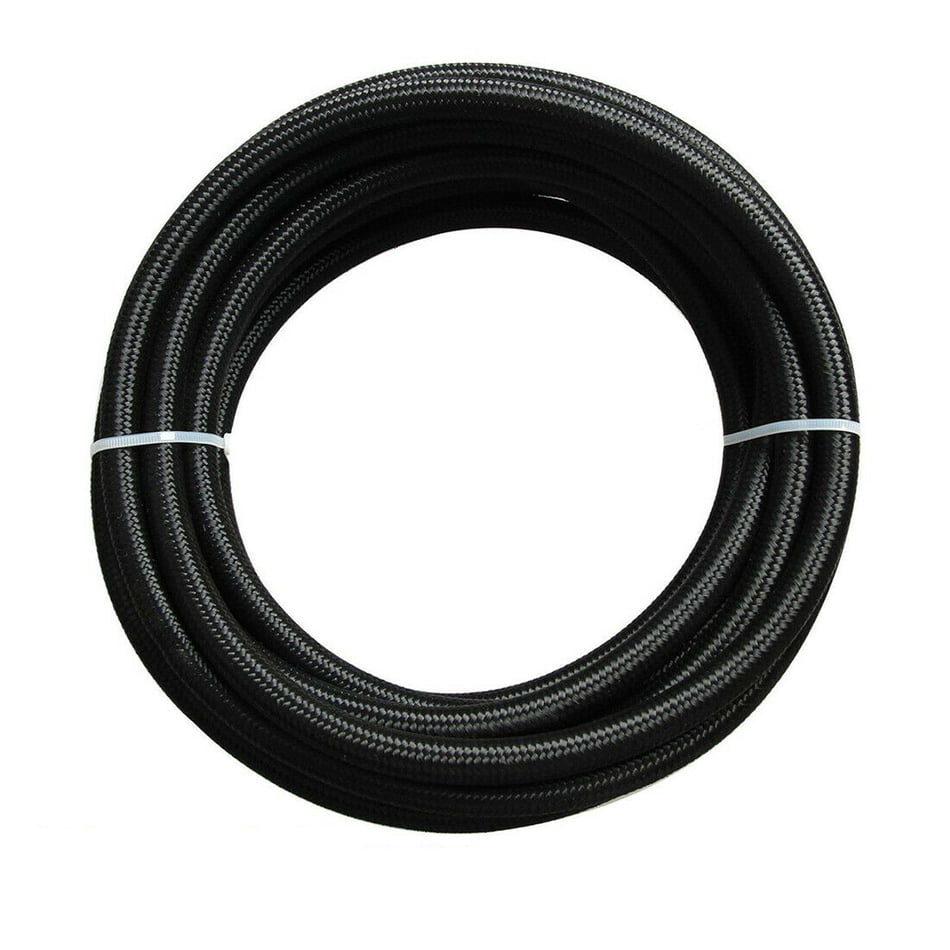 CORE BLACK NYLON COVERED BRAIDED STAINLESS STEEL HOSE -10 AN CUT TO SIZE