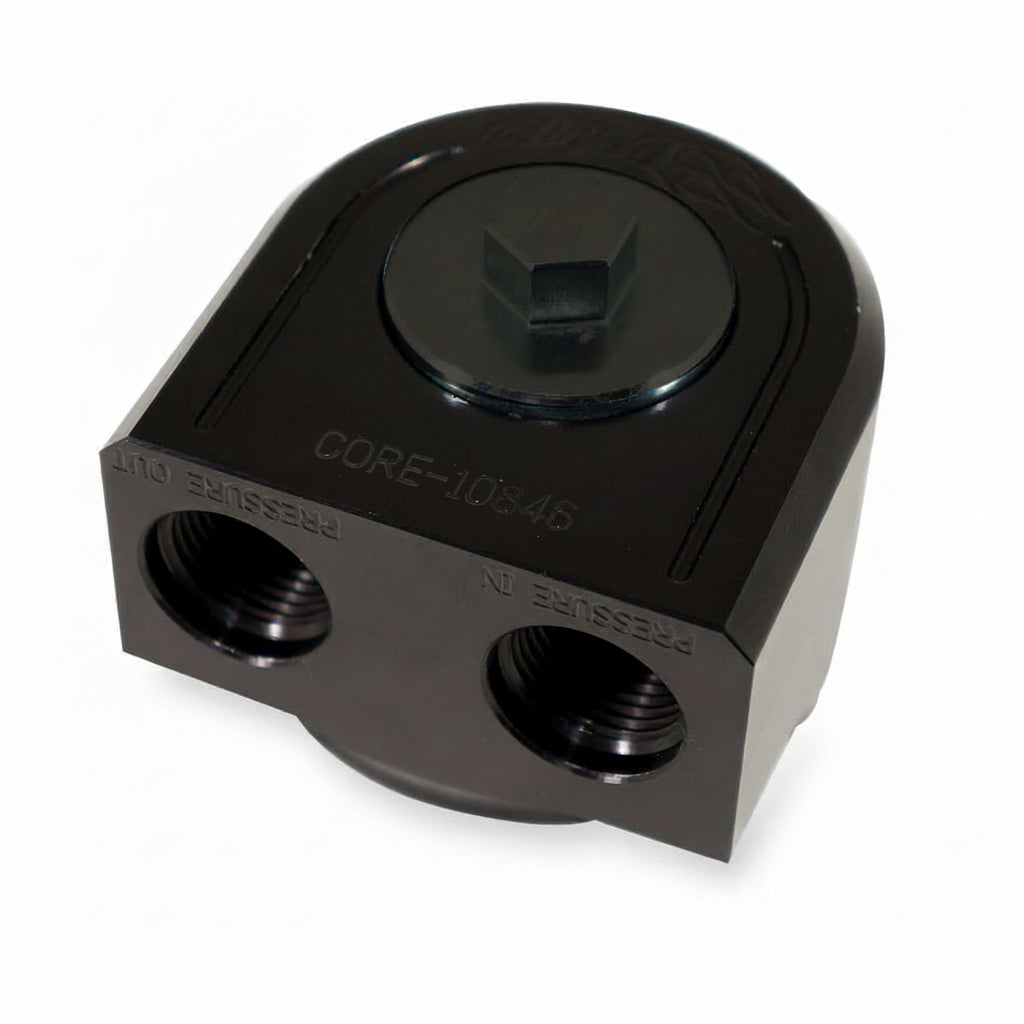 CORE LS STYLE REMOTE BILLET OIL FILTER ADAPTER / PAN MOUNT STANDARD ...