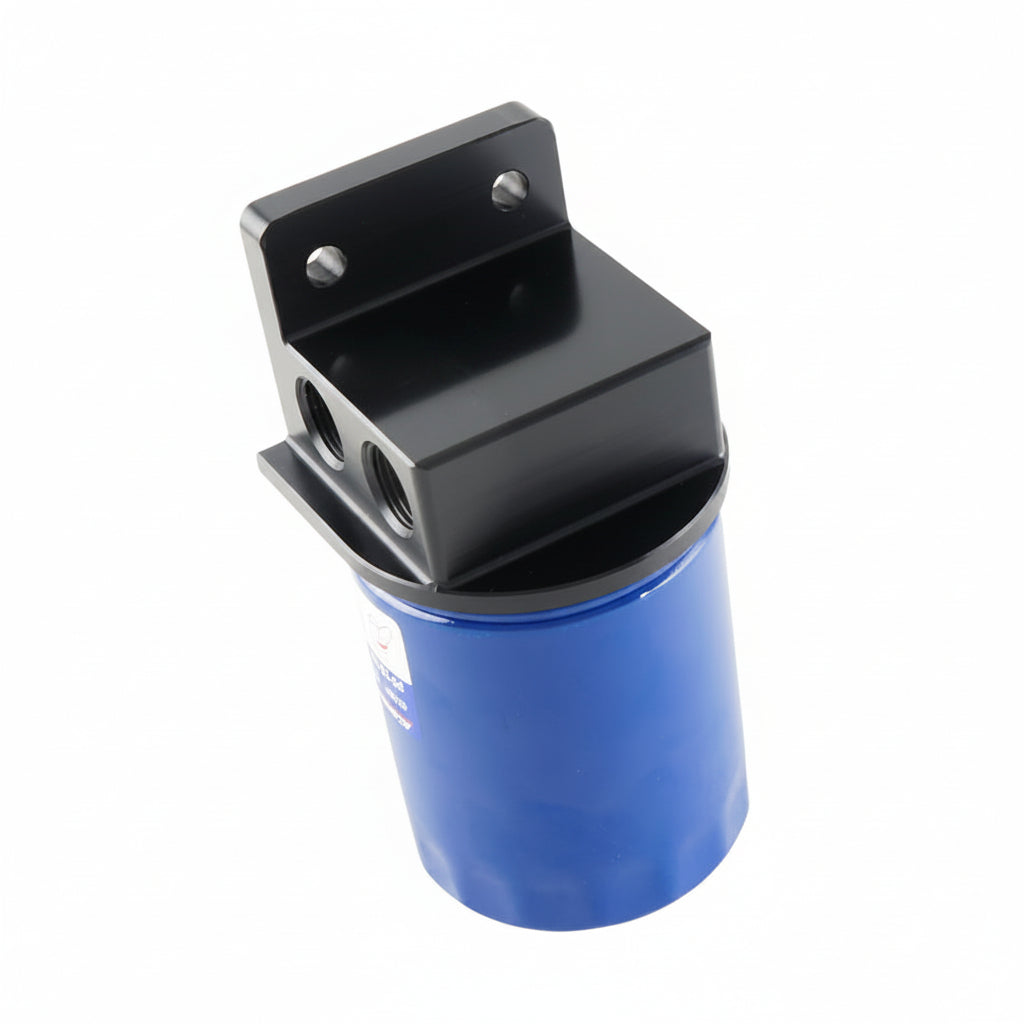 CORE LS STYLE BILLET REMOTE OIL FILTER ADAPTER / CHASSIS MOUNT