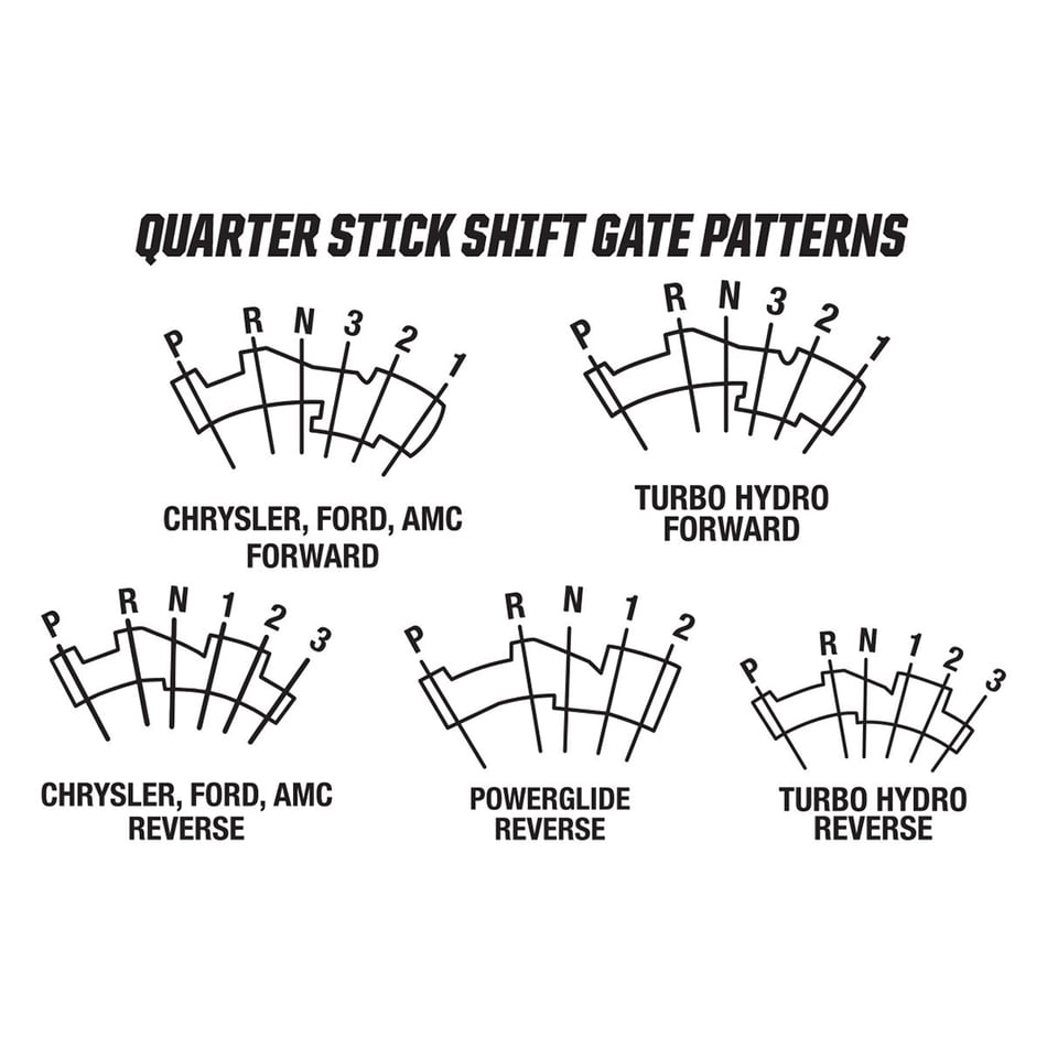 HURST PISTOL GRIP QUARTER STICK RACE SHIFTER GM POWERGLIDE, TH250, TH350, TH375, TH400