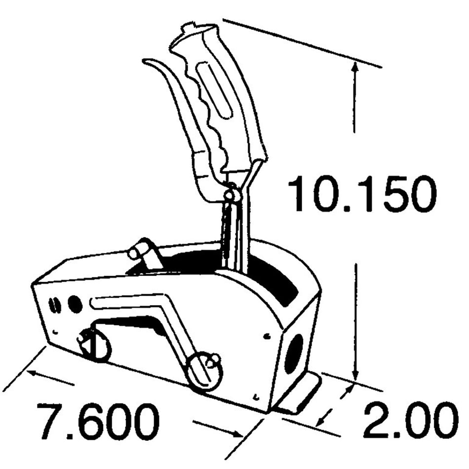 HURST PISTOL GRIP QUARTER STICK RACE SHIFTER GM POWERGLIDE, TH250, TH350, TH375, TH400